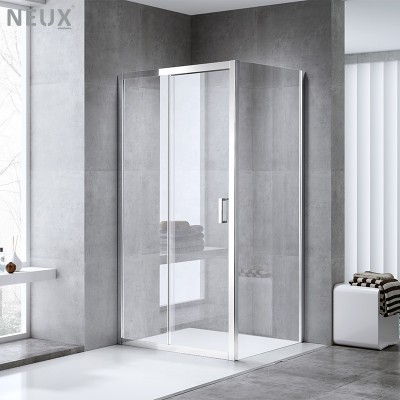 Cheap Modern Sliding Tempered Glass Corner Aluminum Shower Enclosures For German Market